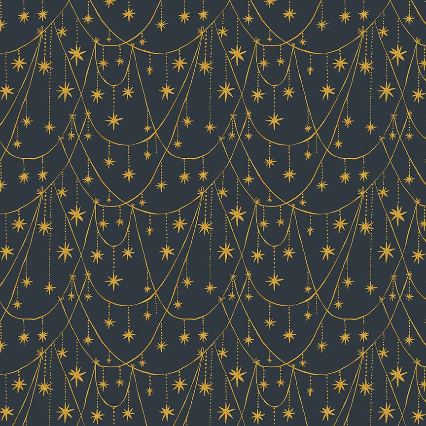 Star Garland in Slate