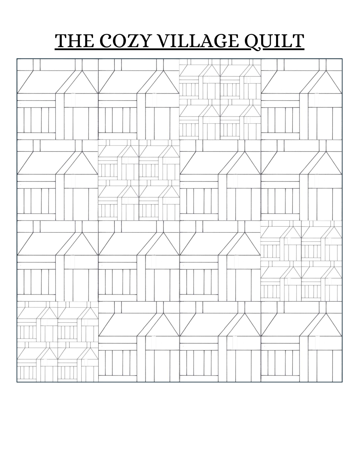 Cozy Village Quilt Pattern
