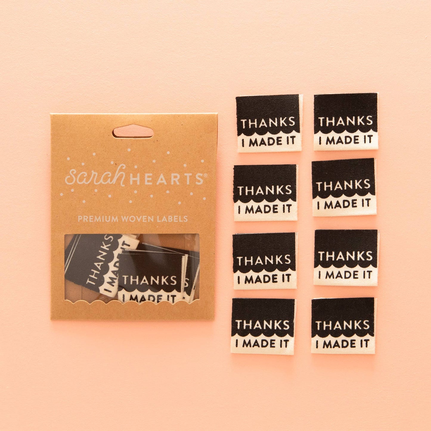 Thanks I Made It Organic Cotton - Sewing Woven Label Tags