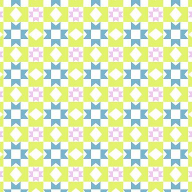 Vivid Patchwork in White