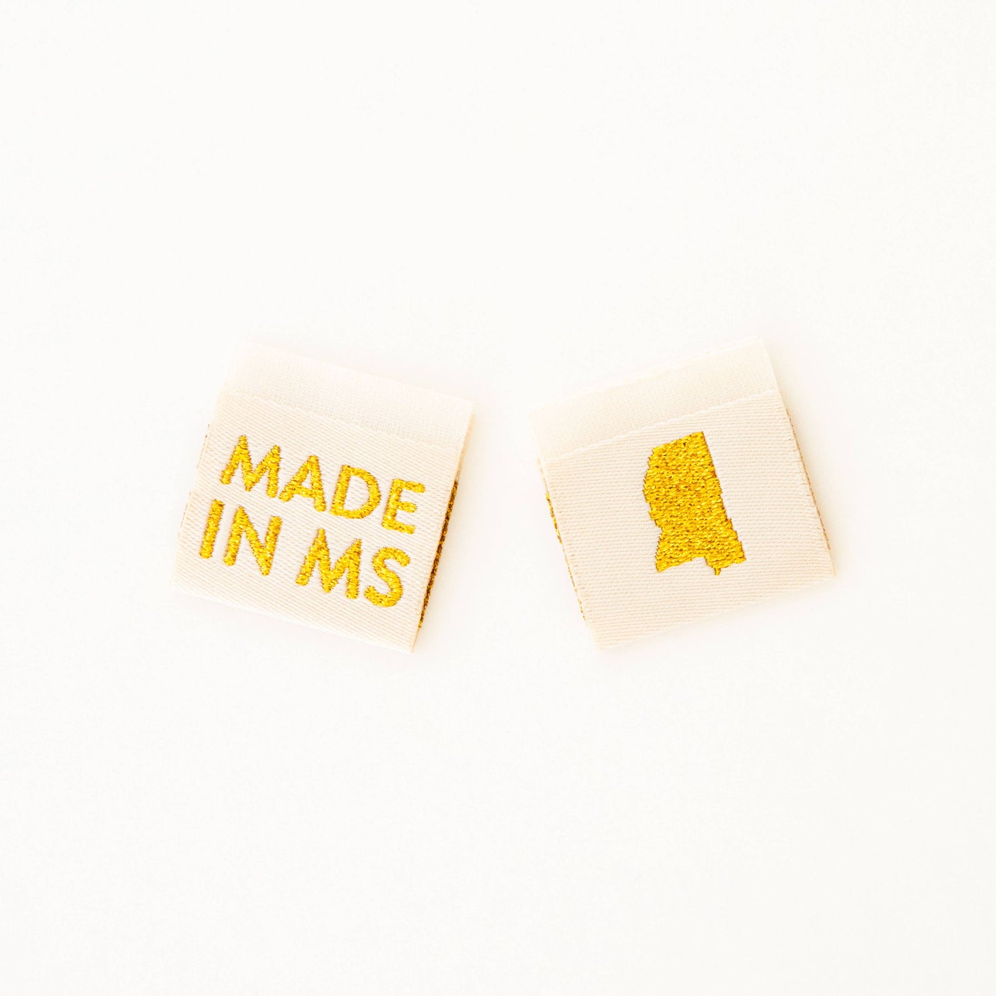 Made in My State Gold Woven Labels: Georgia