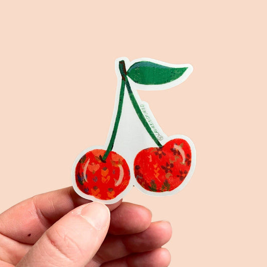 Cherries Vinyl Stickers, Cute Cherry Stickers