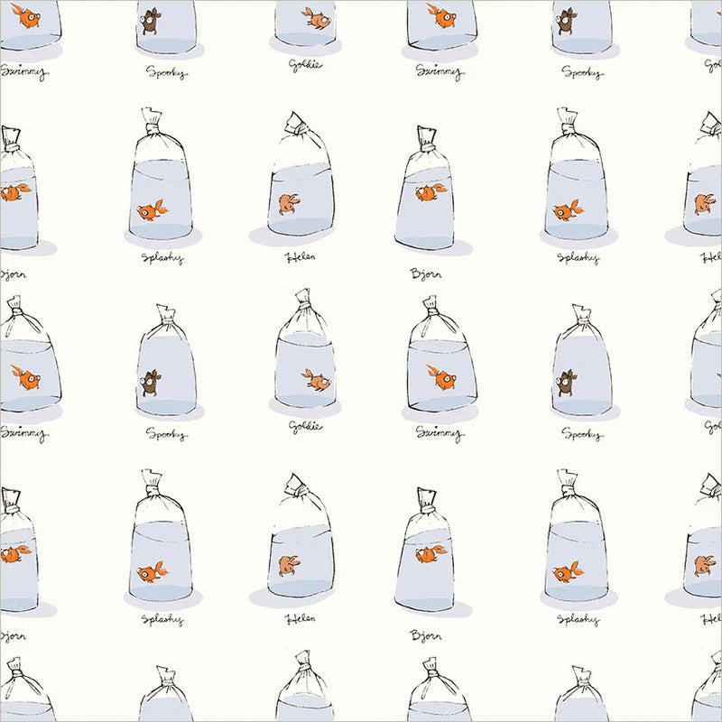 Goldfishes in Bags in White