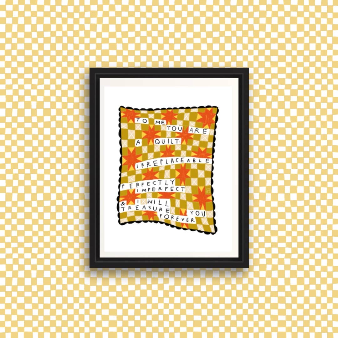 I WILL TREASURE YOU FOREVER QUILT Art Print: 8.5x11