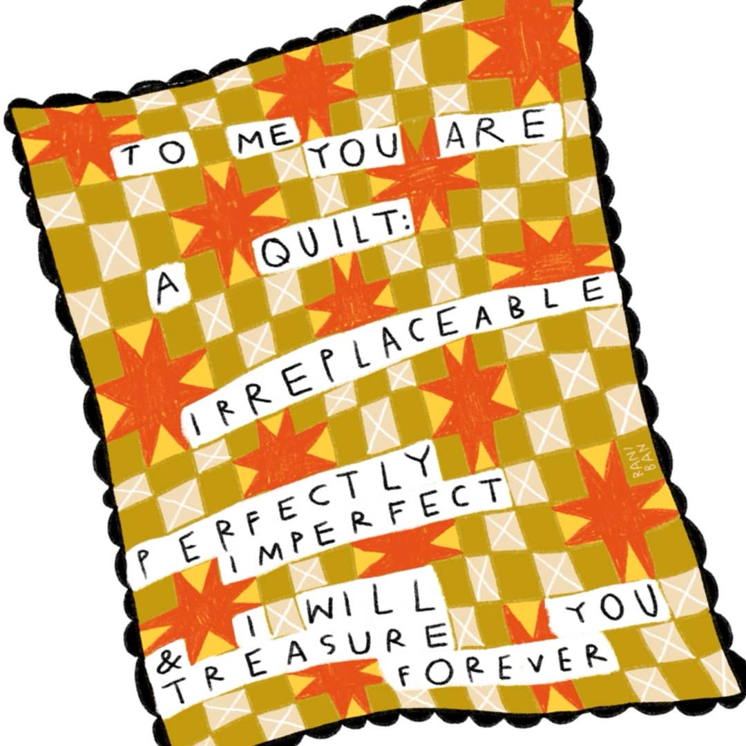 I WILL TREASURE YOU FOREVER QUILT Art Print: 8.5x11