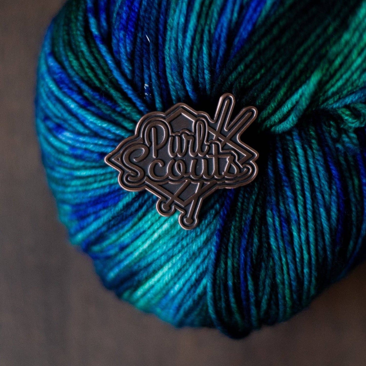 Purl Scouts Die Struck Knitting Pin