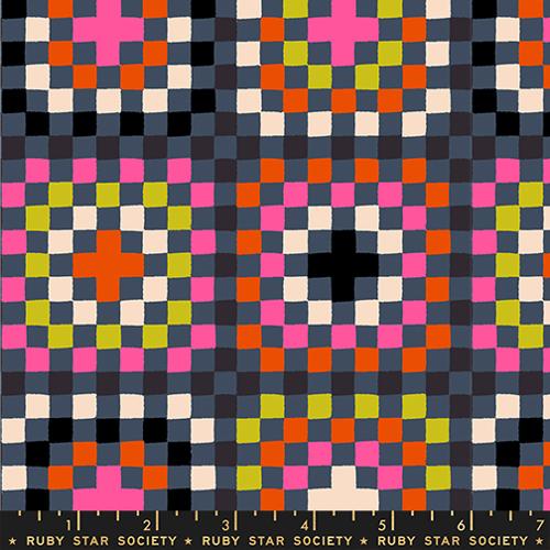 Granny Square in Black RAYON