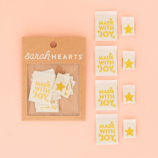 Made with Joy Star - Christmas Tags Sewing Woven Labels