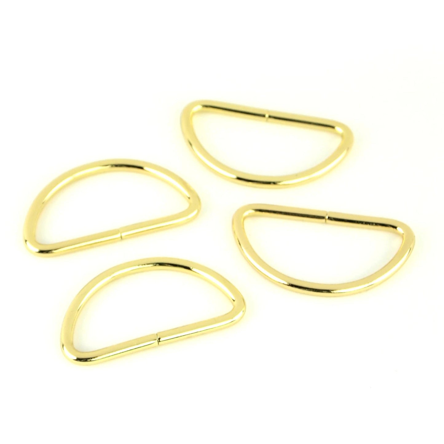 Four D-Rings 1 1/2" Gold