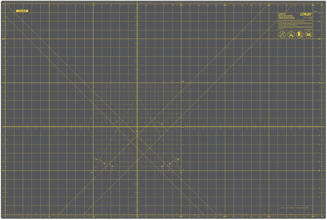 Olfa Grey Rotary Mat 24in x 36in