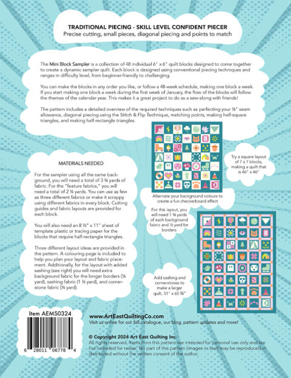 Mini Block Sampler Quilt Pattern Book