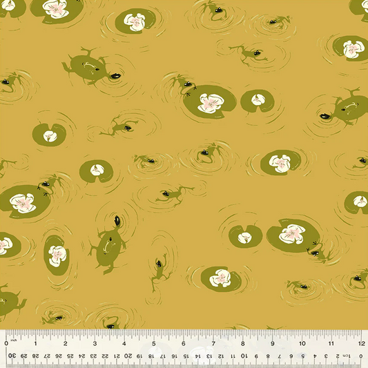 Lily Pond in Olive Green
