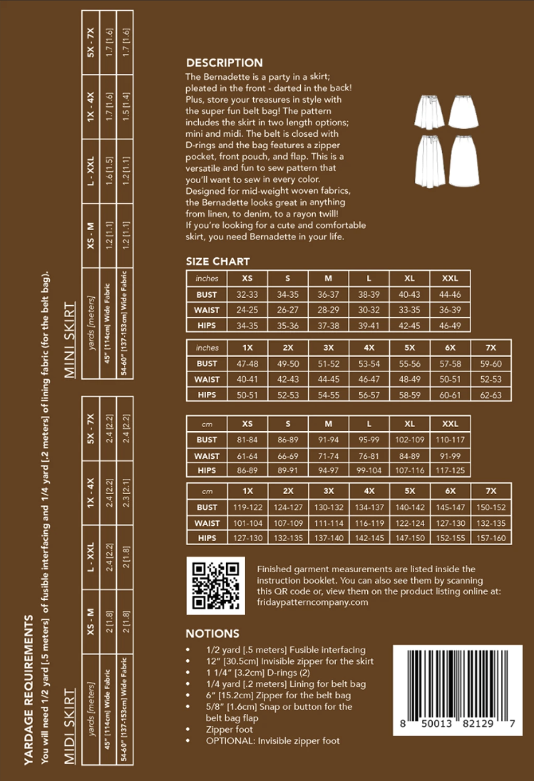 Burnadette Skirt Pattern
