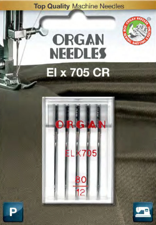 Organ Needles ELx705 Chromium Size 80/12