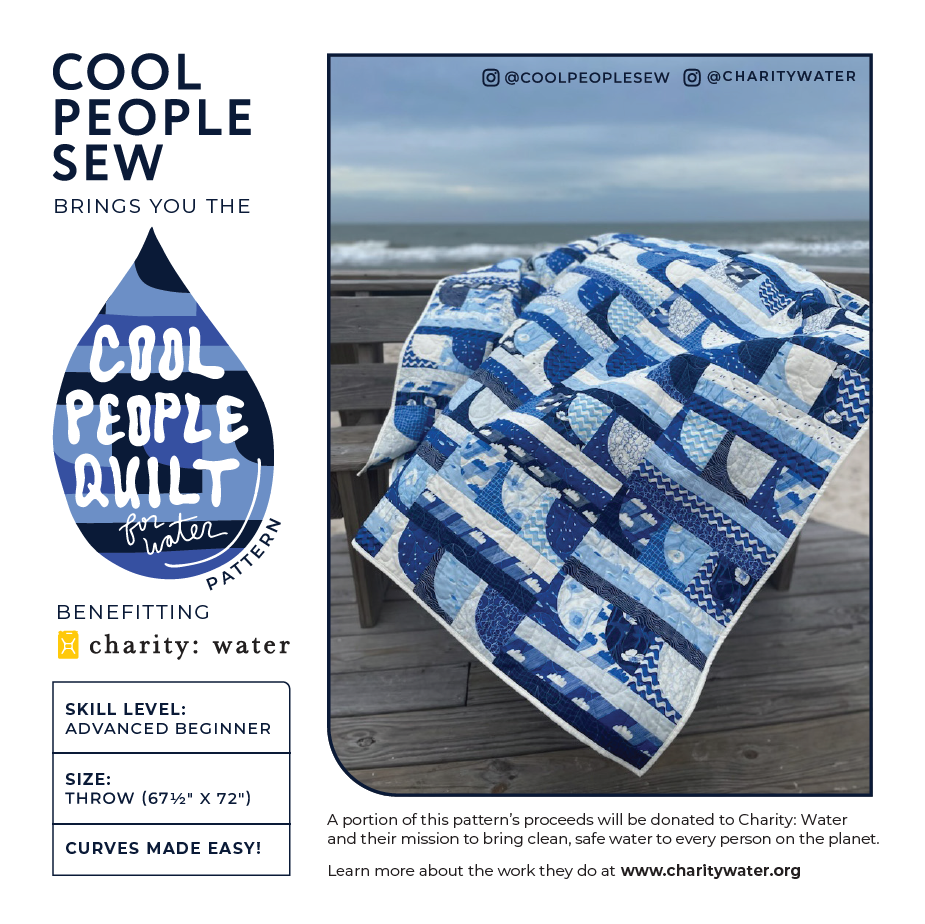 Cool People Quilt For Water PDF Pattern