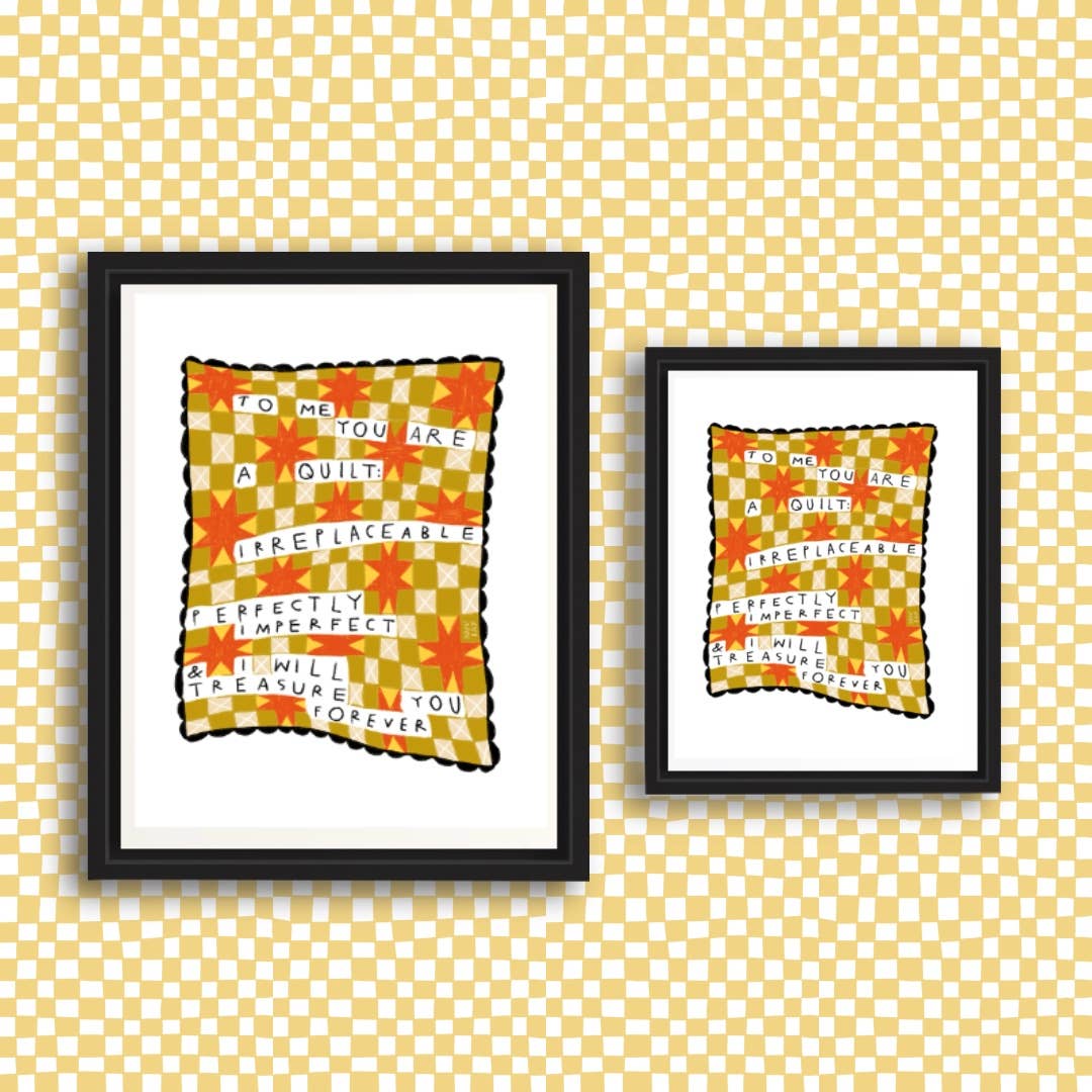 I WILL TREASURE YOU FOREVER QUILT Art Print: 8.5x11