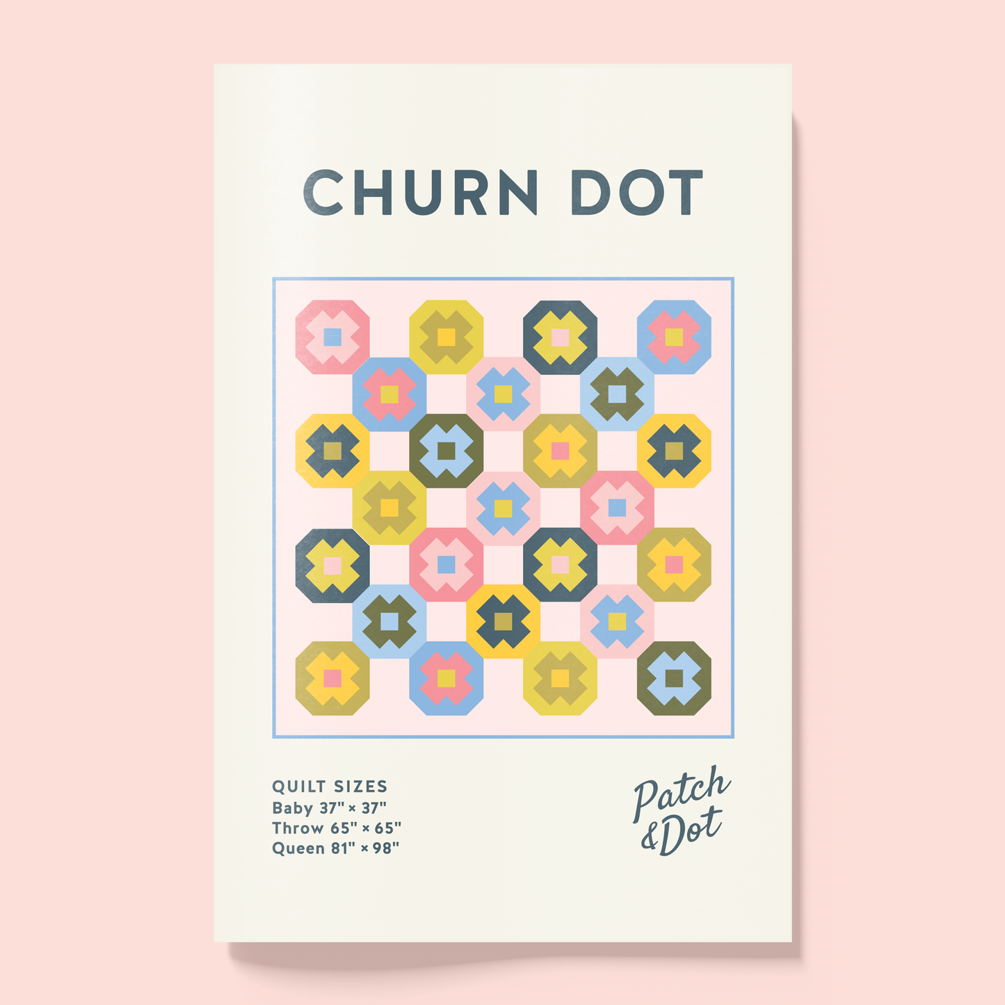 Churn Dot Printed Quilt Pattern