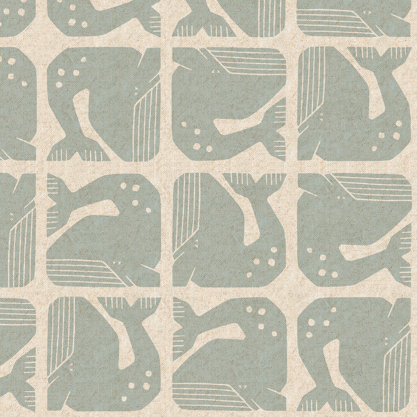 Grumpy Whale in Sky Blue Unbleached