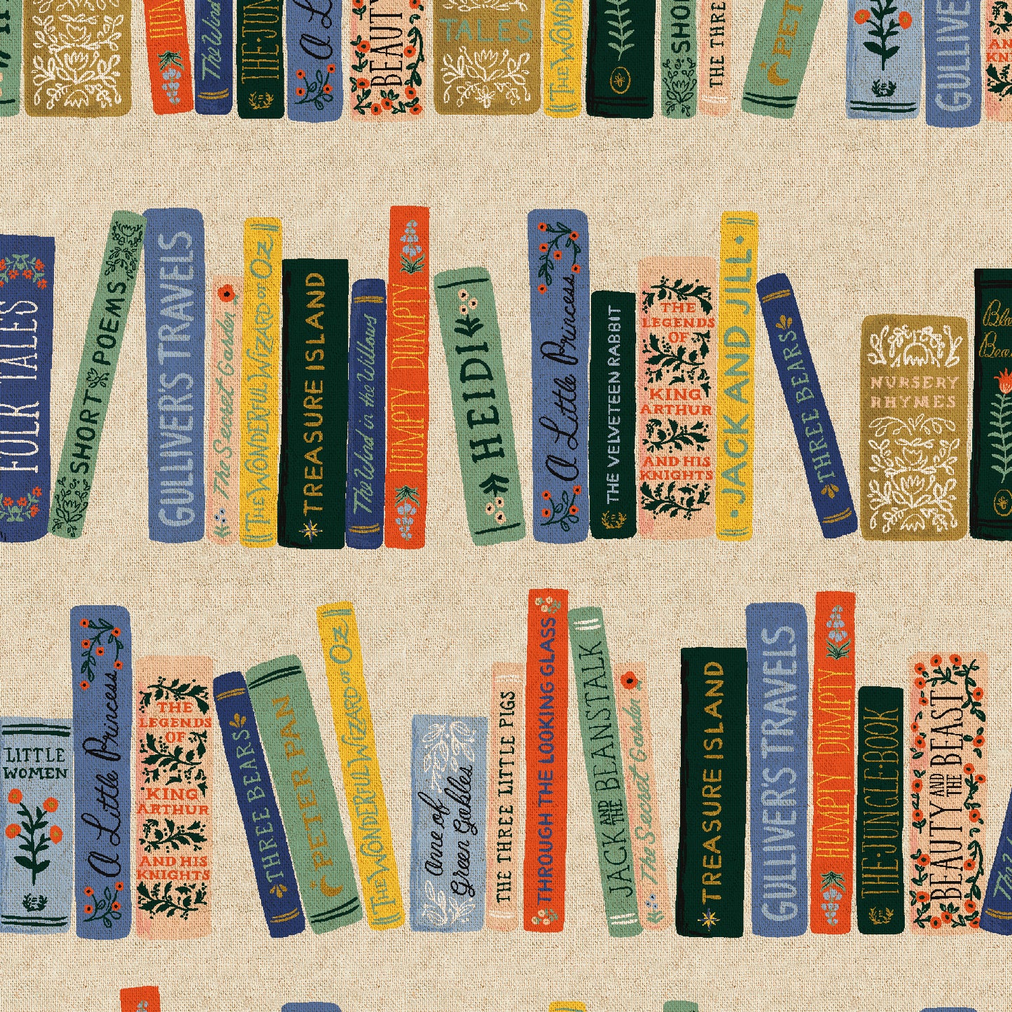 Book Club in Linen Unbleached Metallic - CANVAS