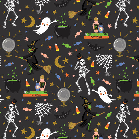 Halloween Party in Black Metallic