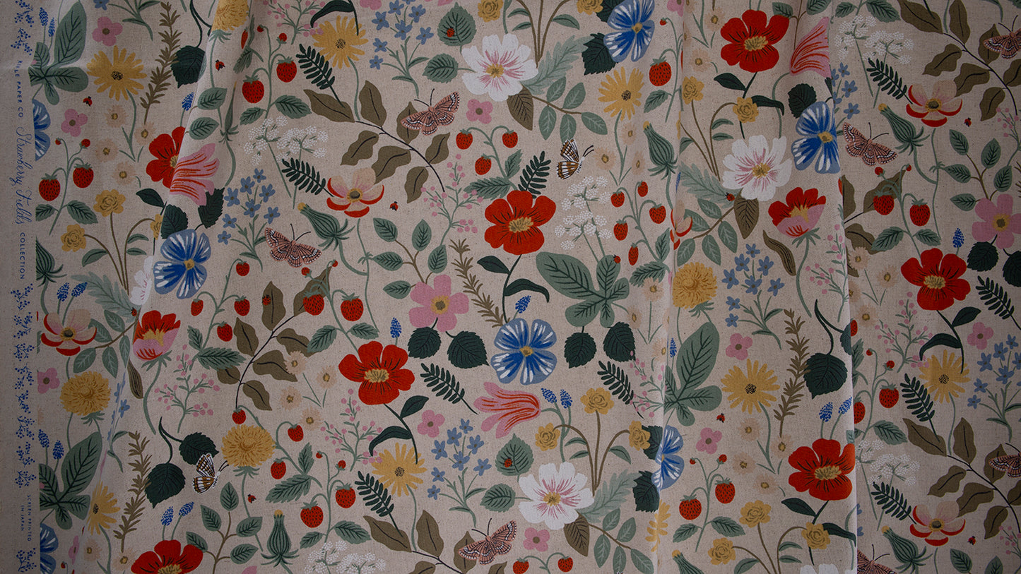 Strawberry Fields in Linen - CANVAS