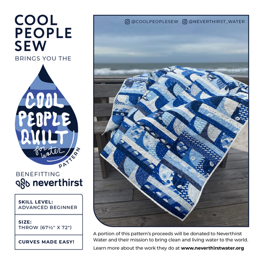 Cool People Quilt For Water PDF Pattern