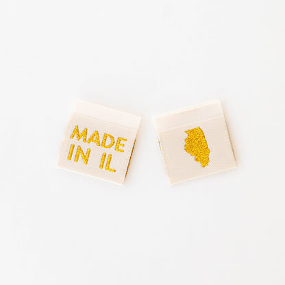 Made in My State Gold Woven Labels: Georgia