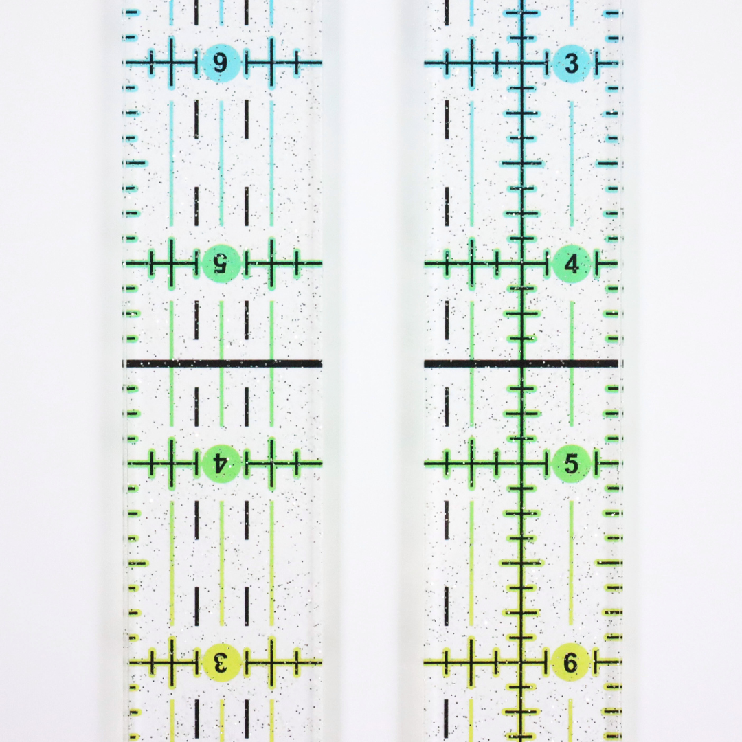 Rainbow Gradient | Glitter - 7" Zipper Pocket Ruler (9" x 2.5”)