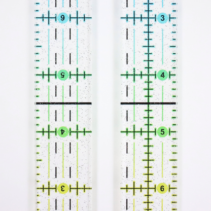 Rainbow Gradient | Glitter - 7" Zipper Pocket Ruler (9" x 2.5”)