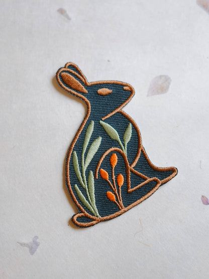 Rabbit Iron-On Patch (New Size 3” x 2.25”)