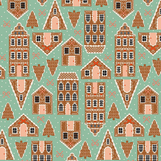 Gingerbread Houses in Jade
