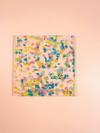4.5 in Square Quilting Ruler: Golden