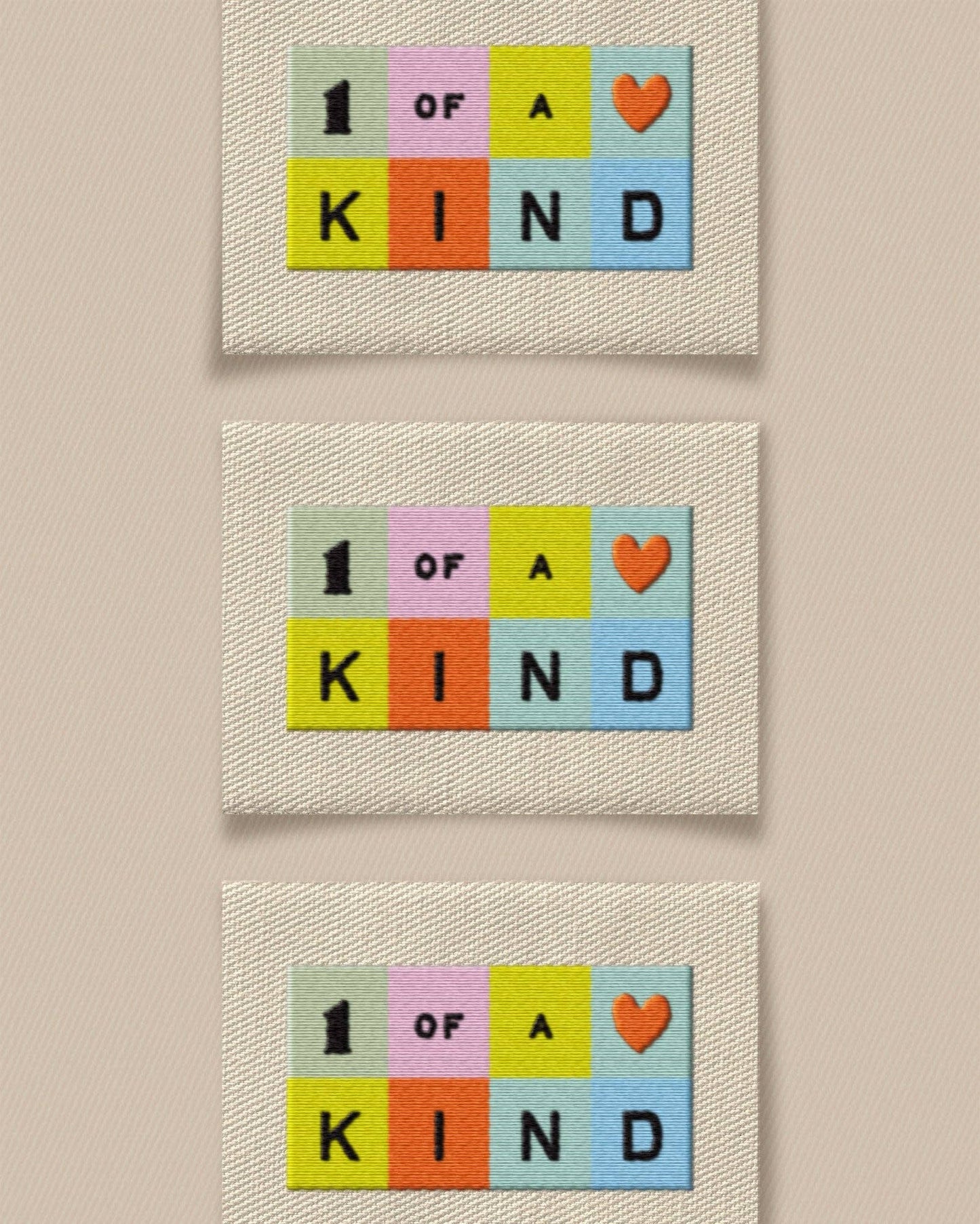 One of a Kind Rainbow Large Garment Labels: Set of 6