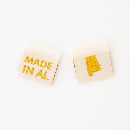 Made in My State Gold Woven Labels: Georgia