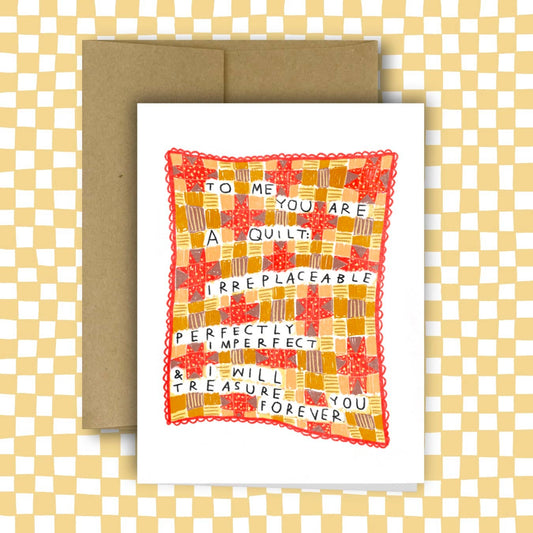 I WILL TREASURE YOU FOREVER QUILT Greeting Card