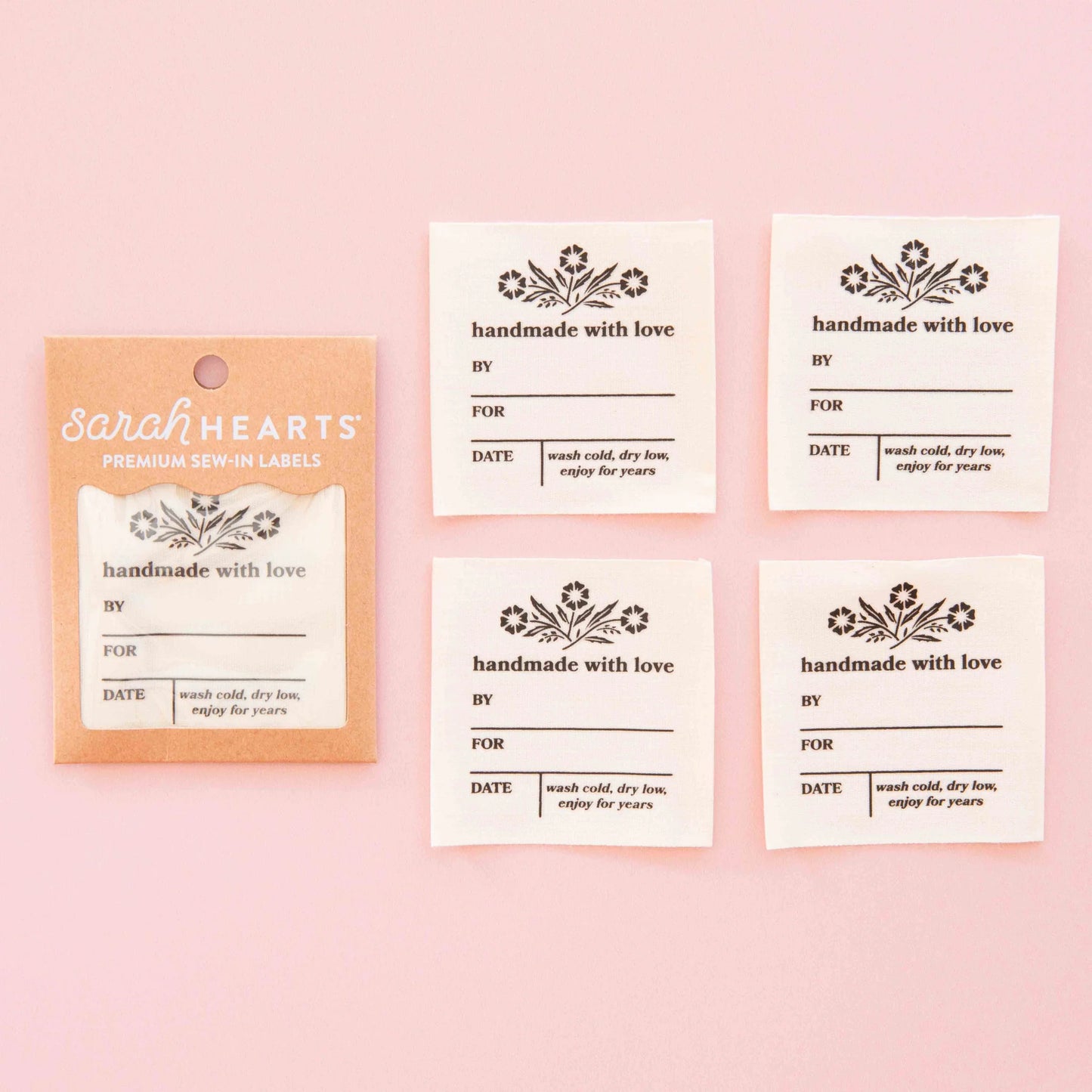 Vintage Handmade with Love Organic Cotton Write-In Labels