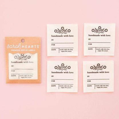 Vintage Handmade with Love Organic Cotton Write-In Labels