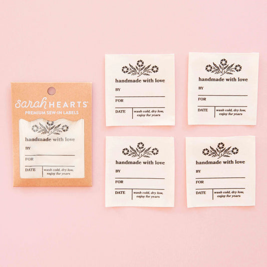 Vintage Handmade with Love Organic Cotton Write-In Labels