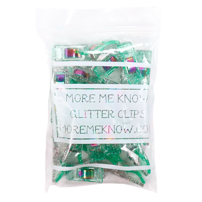 Sea Glass Glitter Clips | Pack of 25