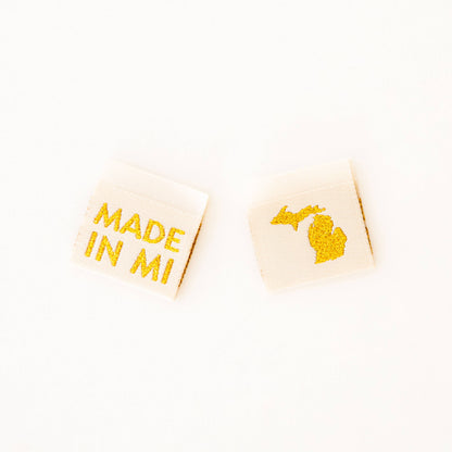 Made in My State Gold Woven Labels: Georgia