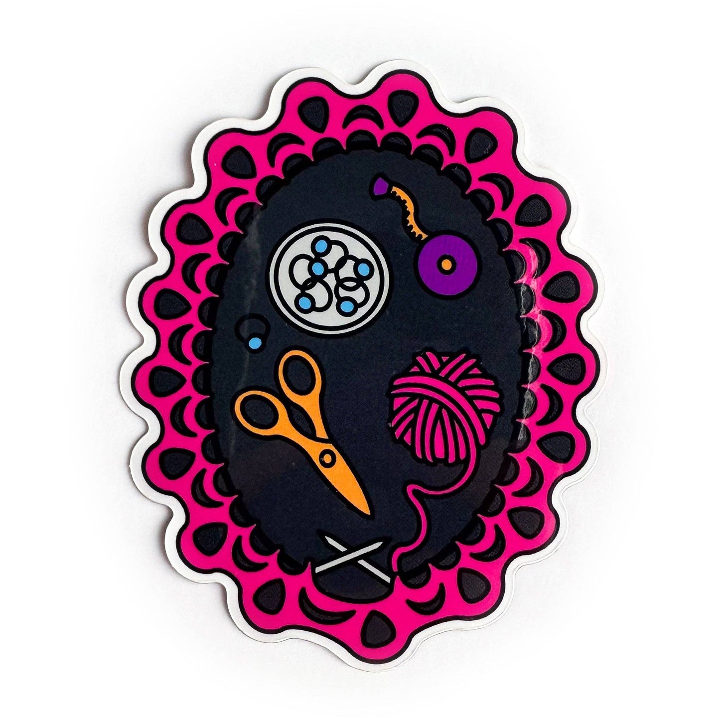 Knitting Session Sticker