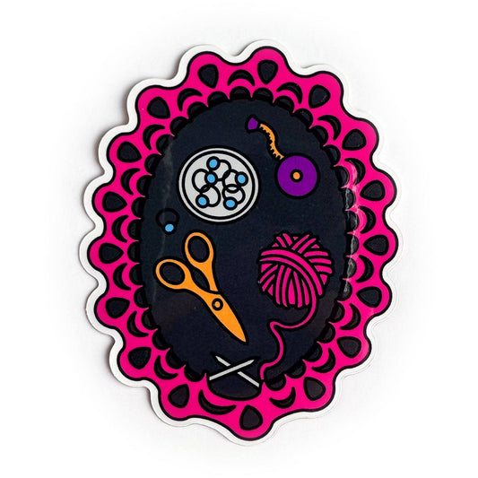 Knitting Session Sticker