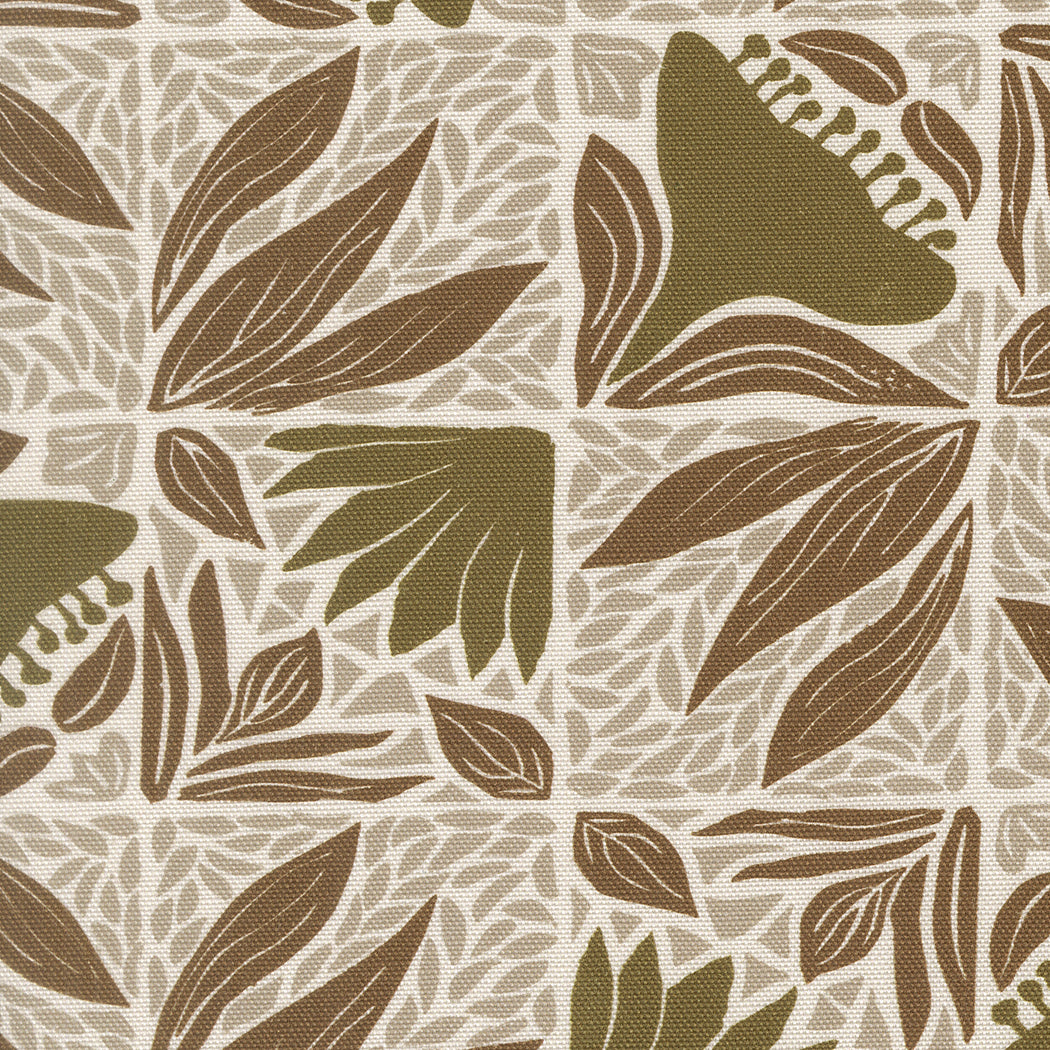 Painted Tiles in Umber CANVAS
