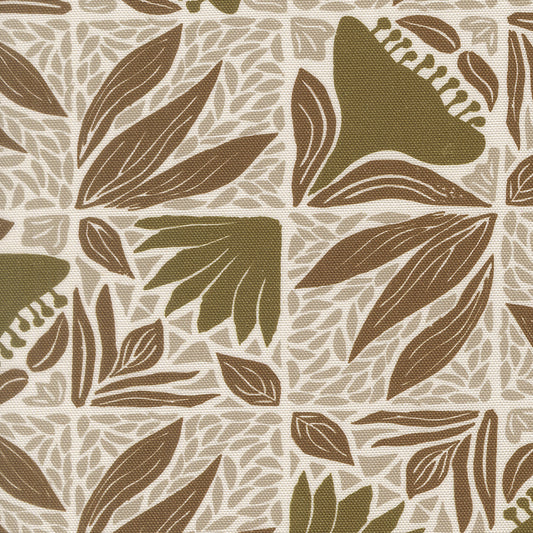 Painted Tiles in Umber CANVAS