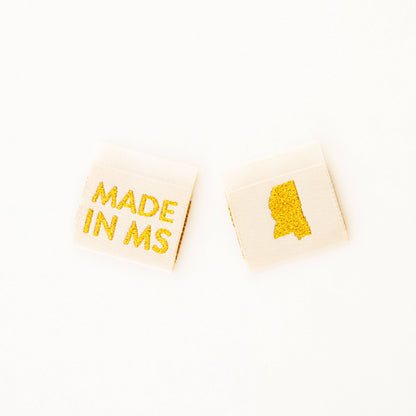 Made in My State Gold Woven Labels: Georgia
