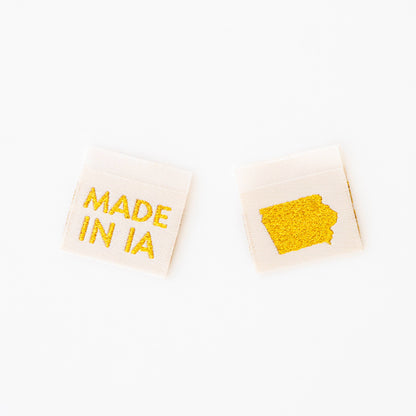 Made in My State Gold Woven Labels: Georgia
