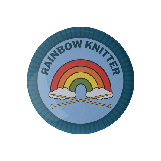 Rainbow Knitter Knitting Merit Badge