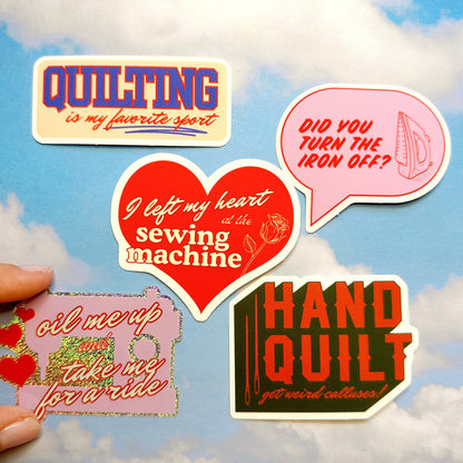 Hand quilt: get weird calluses! Sticker