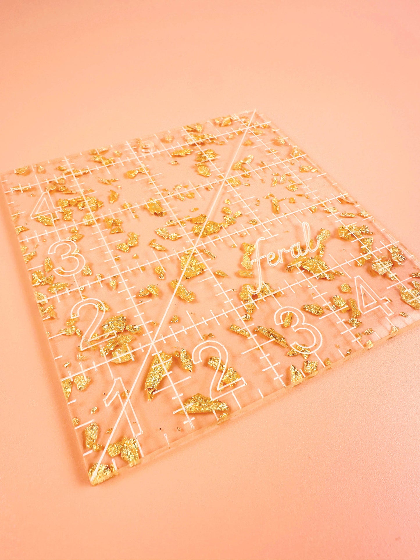 4.5 in Square Quilting Ruler: Golden