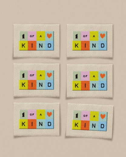 One of a Kind Rainbow Large Garment Labels: Set of 6